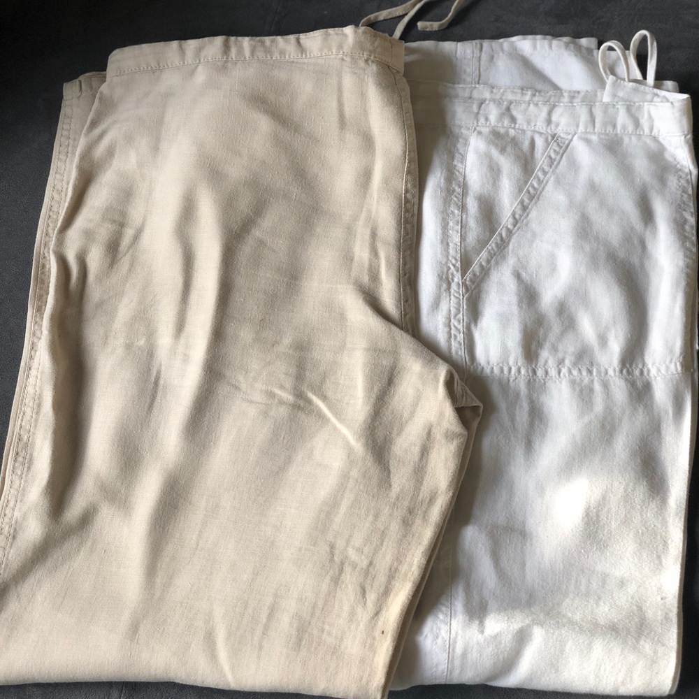 Linen draw string pants